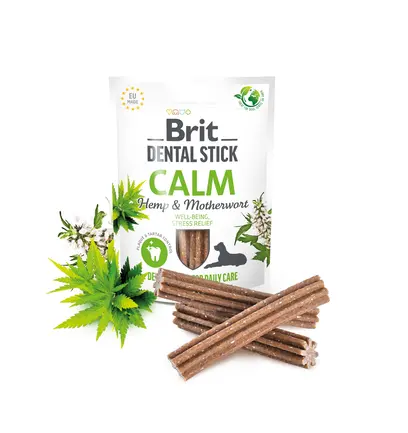 Ласощі для собак Brit Dental Stick Calm заспокійливі, коноплі та пустирник, 7 шт, 251 г: додаткове фото 2