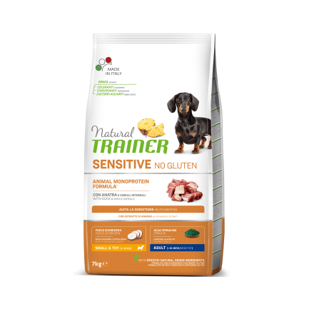 Natural Trainer Dog Sensitive Small&amp;Toy Adult Mini сухий корм для дорослих собак дрібних порід без глютену з качкою 7 кг