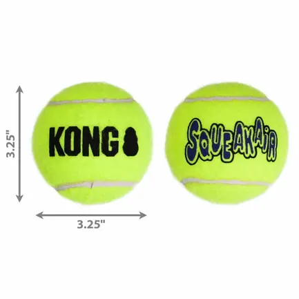 Іграшка KONG AirDog SqueakAir Ball повітряний тенісний м’яч для собак для собак середніх і великих порід, L - 2 шт: додаткове фото 3