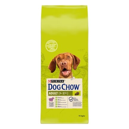 Сухий корм DOG CHOW Adult 1+ для дорослих собак з ягням 14 кг — Фото 1