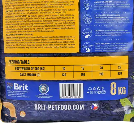 Сухий корм Brit Premium Dog Adult M для дорослих собак середніх порід, з куркою, 8 кг: додаткове фото 4