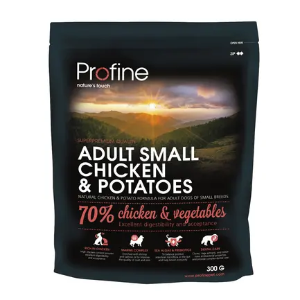 Сухий корм Profine Adult Small для дорослих собак дрібних порід, з куркою та картоплею, 300 г