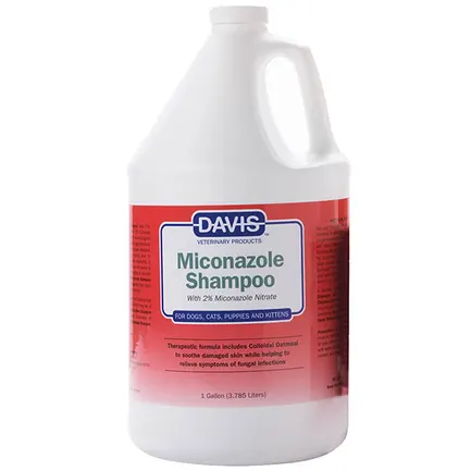 Davis Miconazole Shampoo ДЕВІС МІКОНАЗОЛ шампунь з 2% нітратом міконазолу для собак і котів із захворюваннями шкіри 3,8 л
