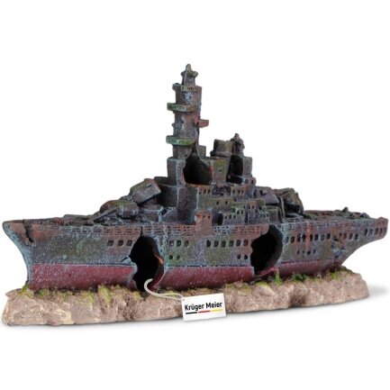 Декорація затонулий корабель Kruger Meier Battleship 23x5x11см (24411)