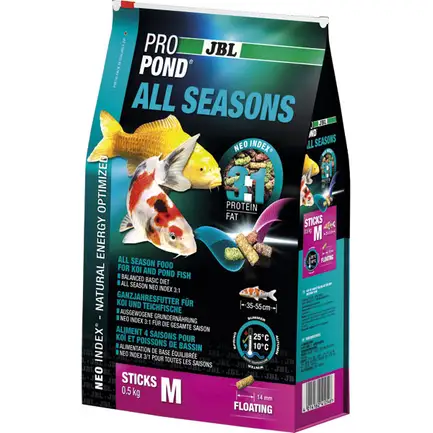 JBL (ДжБЛ) ProPond All Seasons корм для коропів Кої та ставкової риби всесезонний М, 4.3кг.