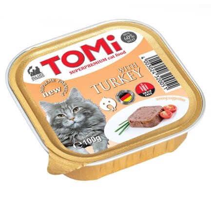 TOMi Turkey ТОМІ ІНДИЧКА консерви для котів, паштет 0,1 кг