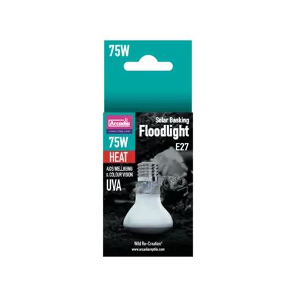 ARCADIA SOLAR BASKING FLOODLIGHT 75 WATT (R2100120) світло-теплова лампа для рептилій