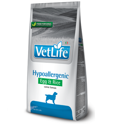 Сухий лікувальний корм для собак Farmina Vet Life Hypoallergenic Egg &amp; Rice дієт. харчування, при харчовій алергії, 2 кг