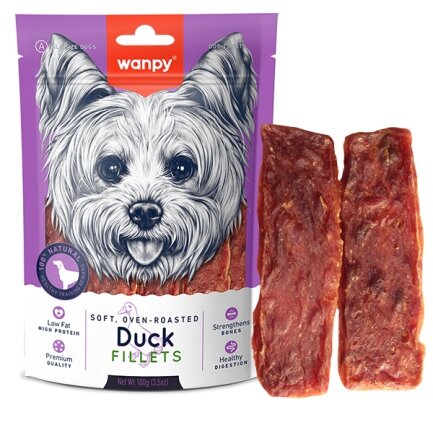 Wanpy Soft Duck Fillets ВАНПІ ФІЛЕ КАЧКИ М’ЯКЕ ласощі для собак 0,1 кг