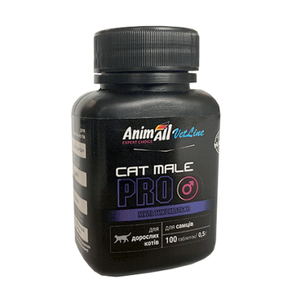 Вітаміни AnimAll VetLine CAT MALE PRO для дорослих котів 0.5 г × 100 табл