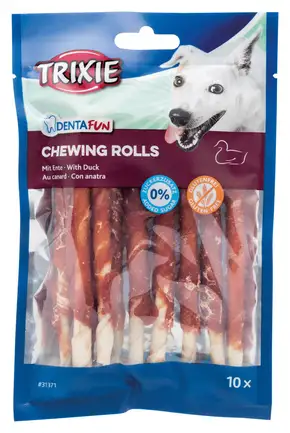 Паличка Trixie Denta Fun для чищення зубів собак, з качкою, 12 см, 80 г, 10 шт