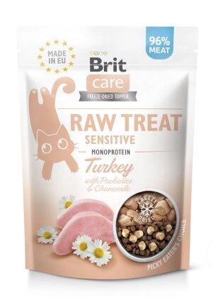 Ласощі для котів Brit Raw Treat Sensitive Freeze-dried з індичкою, 40 г