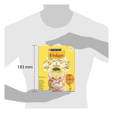 Сухий корм FRISKIES для дорослих котів з куркою та овочами 300 г — Фото 2