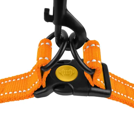 Шлея для Собак BronzeDog Active Нейлонова зі Світловідбиттям Помаранчева L: додаткове фото 4