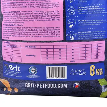 Сухий корм Brit Premium Dog Junior S для цуценят дрібних порід, з куркою, 12 кг: додаткове фото 5