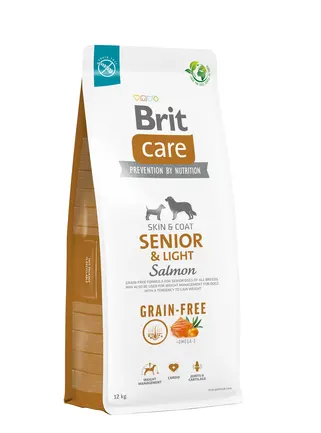 Сухий корм Brit Care Dog Grain-free Senior & Light для старіючих собак, беззерновий з лососем, 12 кг