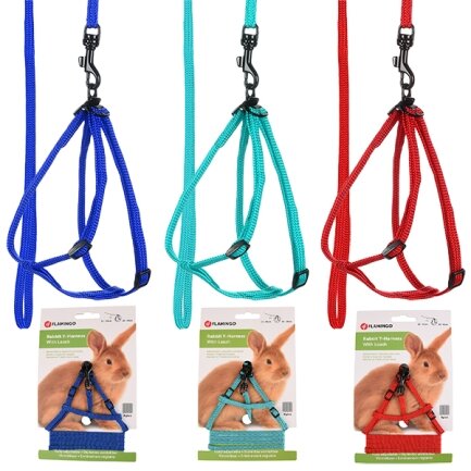 Flamingo Rabbit Y-Harness with Leash ФЛАМИНГО Y-шлея и поводок для кролика В асортименті