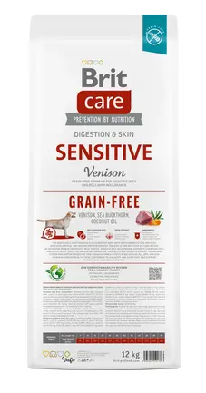 Сухий корм Brit Care Dog Grain-free Sensitive для собак з чутливим травленням, беззерновий з олениною, 12 кг: додаткове фото 5