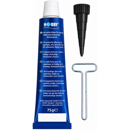 Силікон чорний для акваріумів та тераріумів Hobby Silicon Adhesive black 75 г (11960): додаткове фото 2