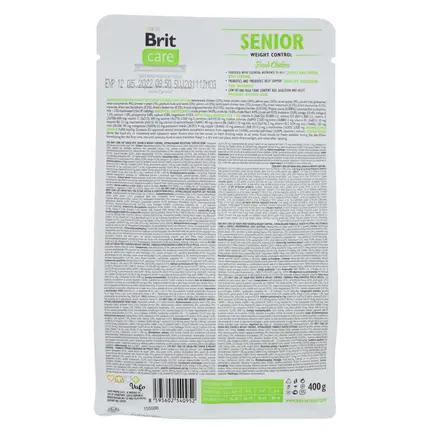 Сухий корм Brit Care Cat GF Senior Weight Control для котів похилого віку з надмірною вагою, курка, 400 г: додаткове фото 3