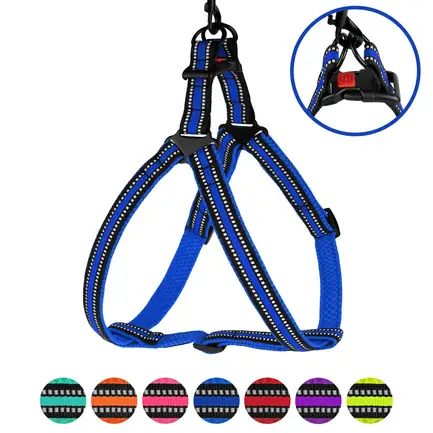 Шлея для Собак BronzeDog Mesh Стандарт Синя L: додаткове фото 4