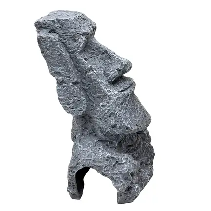 Декорація Hobby Moai Ora 12,5×11,5×17,5 см (41716) - статуя Моаї з укриттям для акваріума і тераріуму: додаткове фото 7