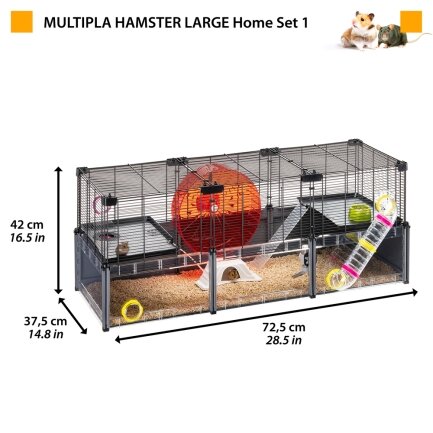 Ferplast CAGE MULTIPLA HAMSTER L BLACK — Фото 1