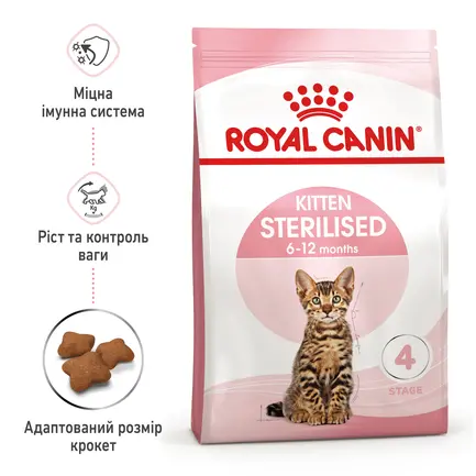 Сухий корм Royal Canin KITTEN STERILISED для кошенят всіх порід 0,4 кг: додаткове фото 2