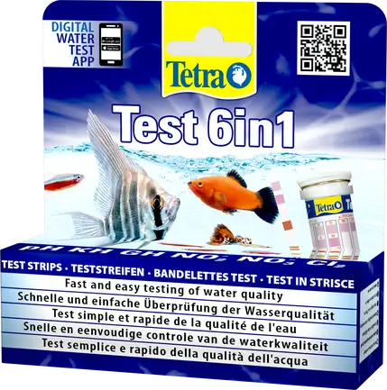 Набір тестів Tetra Test 6in1 для вимірювання параметрів води в акваріумі (індикаторні) — Фото 1