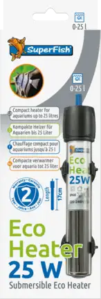 Обігрівач для акваріума SF ECO HEATER 25W 0-25L (17 CM) (A4030400): додаткове фото 3