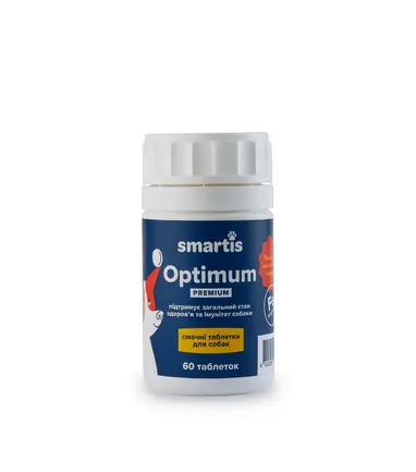 Додатковий корм Smartis Optimum Premium із залізом для собак, 60 таб.