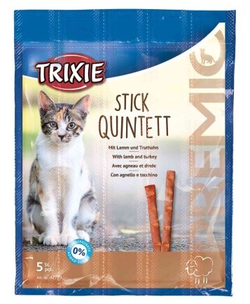 Ласощі Trixie Premio Quadro-Sticks для котів, ягня та індичка, 5 шт