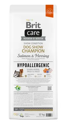 Сухий корм Brit Care Dog Hypoallergenic Dog Show Champion для виставкових собак, з лососем і оселедцем, 12 кг: додаткове фото 4