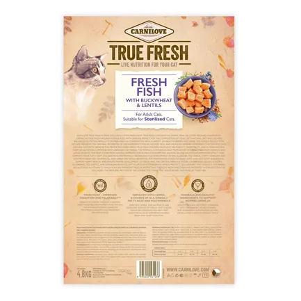 Сухий корм Carnilove True Fresh Cat для для дорослих котів, з рибою, 4,8 кг: додаткове фото 3