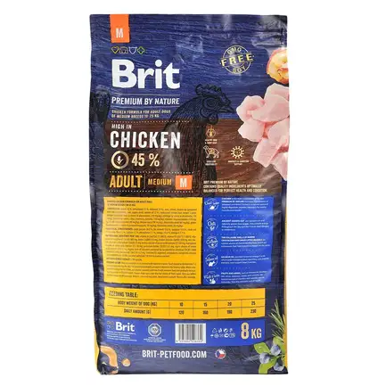 Сухий корм Brit Premium Dog Adult M для дорослих собак середніх порід, з куркою, 8 кг: додаткове фото 3