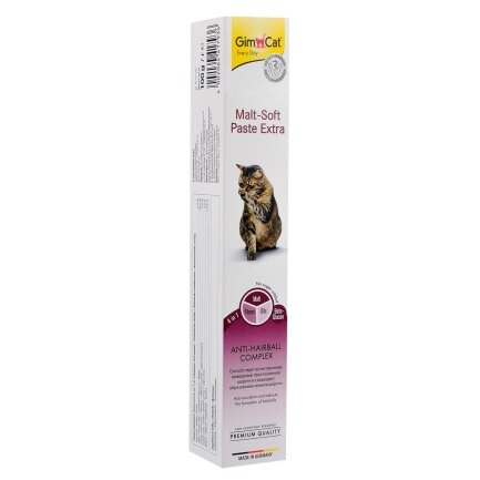 Паста GimCat Every Day Malt-Soft Paste Extra для котів, виведення шерсті зі шлунку, 100 г — Фото 1