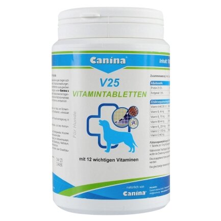 Вітаміни Canina V25 Vitamintabletten для собак, полівітамінний комплекс, 700 г (210 табл) — Фото 2