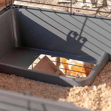 Ferplast CAGE RABBIT 100 DOUBLE Клітка 2 поверхи для кролів чорна: додаткове фото 10