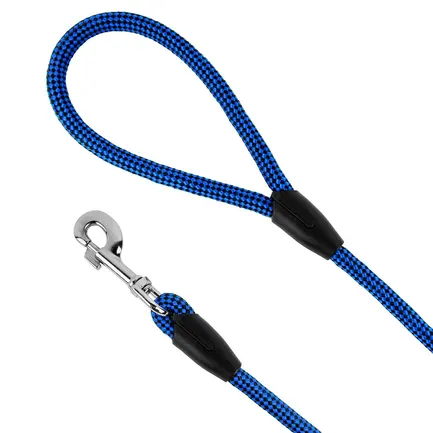 Повідець для Собак Bronzedog Active з Альпіністського Шнура Чорно-Блакитний L/XL: додаткове фото 2