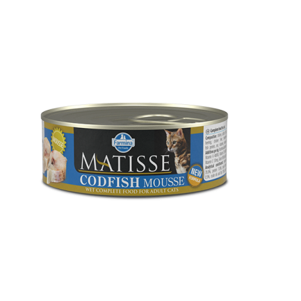 Вологий корм Farmina Matisse Cat Mousse Codfish для дорослих котів, з тріскою, 85 г