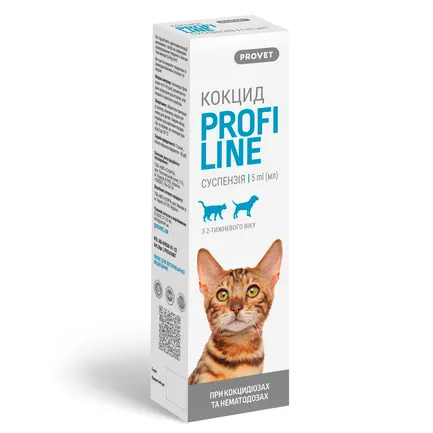 Суспензія ProVet Profiline Кокцид для котів та собак, 5.0 мл (антигельмінтик): додаткове фото 2