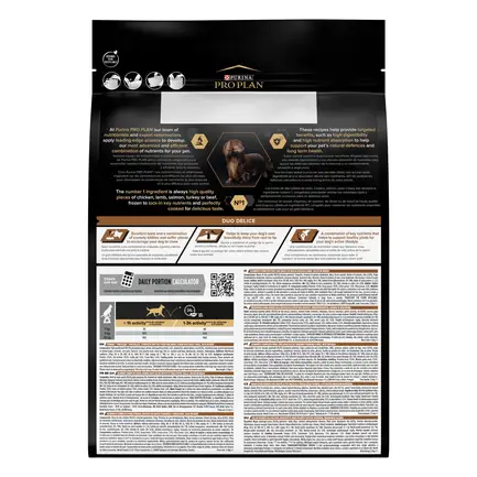 Сухий корм PRO PLAN Small&Mini Adult 1+ Duo Delice для дорослих собак дрібних порід з яловичиною 2,5 кг: додаткове фото 3