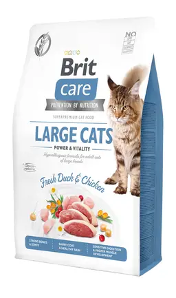 Сухий корм Brit Care Cat GF Large Power & Vitality для котів великих порід, качка та курка, 2 кг