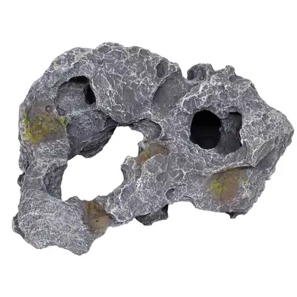 Декорація камінь з отворами Hobby Cavity Stone dark 4 21x18x28см (40148): додаткове фото 2