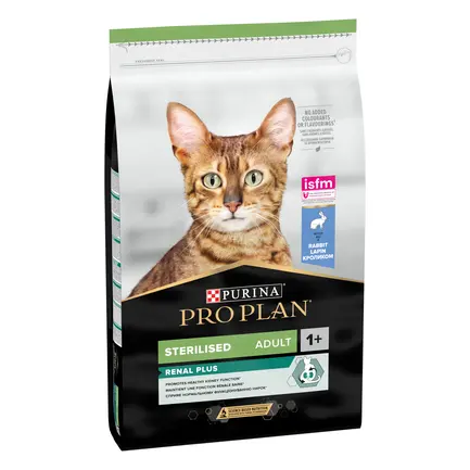 Сухий корм PRO PLAN Sterilised Adult 1+ Renal Plus для дорослих котів після стерилізації з кроликом 10 кг: додаткове фото 2