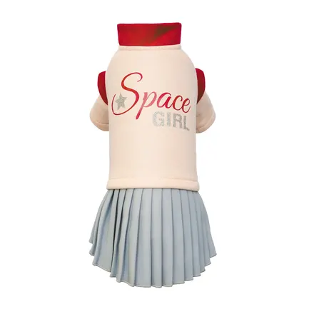 Костюм-сукня Pet Fashion «Space» для дівчаток, розмір S, бежевий