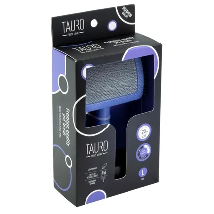 Tauro Pro Line Royal Щітка пластикова тонкі та м'які зубчики з нержавіючої сталі 20 мм, фіолетова, велика 17,5 x 10,6 x 6,2 см: додаткове фото 3