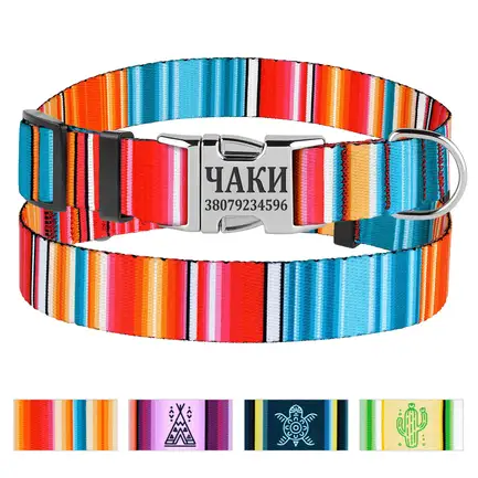 Нашийник для Собак BronzeDog Urban West Нейлоновий з Металевою Пряжкою Червоний S: додаткове фото 4