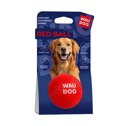 Іграшка для собак WAUDOG Fun Red Ball, спінений термопластичний поліуретан, 70 мм: додаткове фото 3