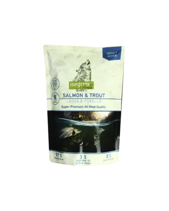 ISEGRIM Pouch Roots Salmon & Trout 410 г Вологий корм для собак. Лосось та форель з топінамбуром, сафлоровим маслом та травам